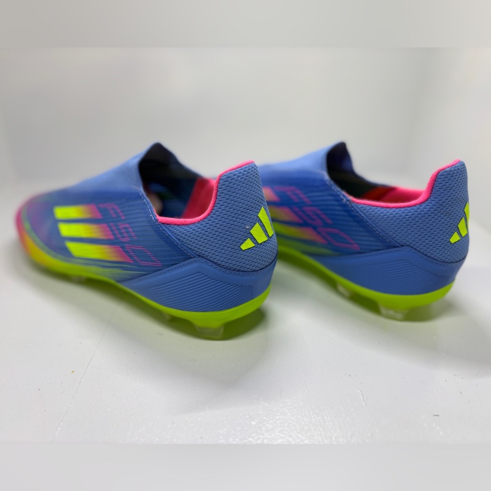 Adidas F50 League Laceless FG/MG Soccer Cleats Men’s Size 13 Blue Pink - Picture 4 of 11